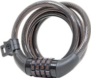 Candado Massi Panther Cable Espiral 10x1500mm Gris