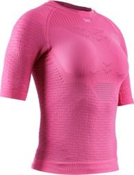 Maillot manches courtes X-Bionic Effektor Rose Néon/Blanc Femme