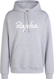 Sweat à Capuche Rapha Heavyweight Cotton Hoodie Gris/Blanc Homme