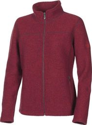 Ivanhoe cardigan en laine entièrement zippé pour femmes Beata Deep Red - Rouge