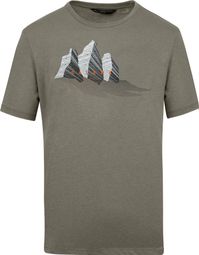 T-Shirt Salewa Lines Graphic Dry Brun Homme