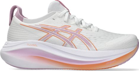 Chaussures Running Asics Gel-Nimbus 27 Blanc/Violet/Orange Femme