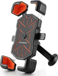 Rockbros Support vélo fixation tige pour téléphone de 4 5 à 7 2 pouces - orange