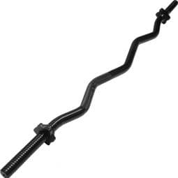 Barre Curl noire 120 cm -  Ø 30mm - Avec étoiles de serrage