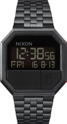 Reloj deportivo negro Re-Run de Nixon