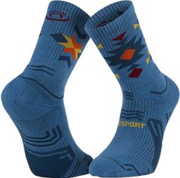 Bv Sport Trek Double GR High Lyocell Aztec Blue sokken