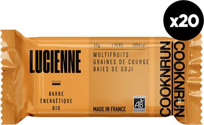 Barres énergétiques bio Lucienne | Multifruits  Goji  Graines de courge x20