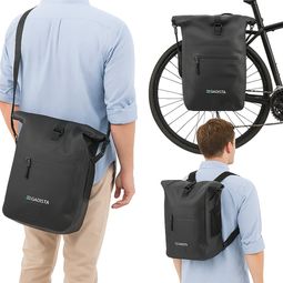 Sacoche Vélo 3-en-1 GADISTA 25L Noir – Porte-Bagage Etanche Sac à Dos Bandoulière PC 17 Pouces