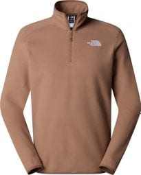 Polaire The North Face 100 Glacier 1/4 Zip Marron Homme