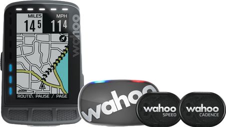 Producto Reacondicionado - Medidor GPS Wahoo Fitness Elemnt Roam - Tickr Gen 2 Cardio / Velocidad / Cadencia Bundle