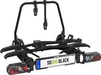 Porte-vélos 2 vélos spécial Fourgon et Portes battantes SD260 Black Edition - EUFAB