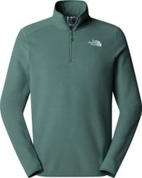 Forro polar The North Face 100 Glacier 1/4 Zip Hombre Verde