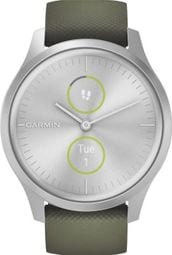 Garmin vivomove Style - Montre connectee avec aiguilles mecaniques et ecran tactile couleur - Silver Moss