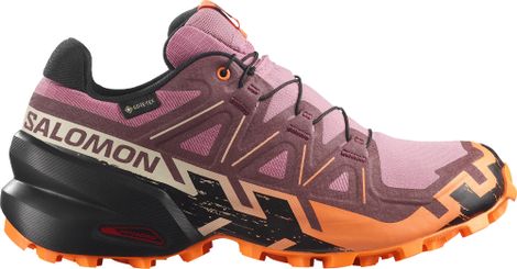 Scarpe da trail Salomon Speedcross 6 GTX rosa/arancione da donna