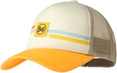 Buff Trucker Cap White Yellow Kids