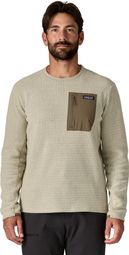 Heren Patagonia R1 Air Crewneck Beige Polar Fleece