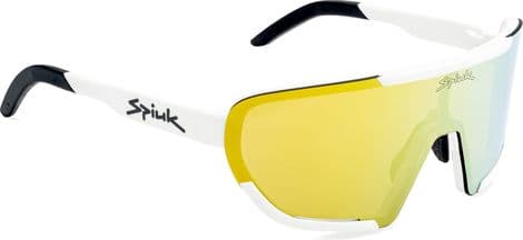Spiuk Nebo Unisex White Glasses - Yellow Mirror Lenses