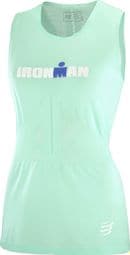 Camiseta de Tirantes Compressport Mujer IronMan Seaside Verde