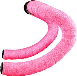 Nastro per manubrio Supacaz Suede rosa fluo con tappi