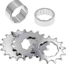 Kit single speed avec pignons 14  16 et 18 dents .