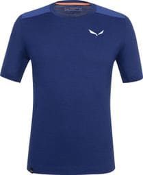 T-Shirt Salewa Agner Mérinos Bleu