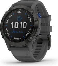 Garmin fenix 6 - Reloj GPS Pro Solar Edition negro con correa gris pizarra