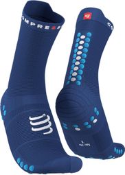 Paar Compressport Pro Racing Socks v4.0 Run High Blue