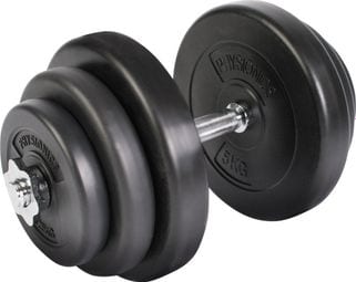 Set haltères courts 20 kg avec disques musculation fitness biceps