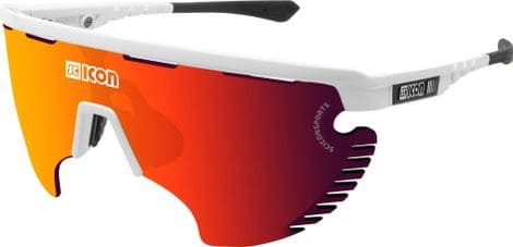 Scicon Sports Aerowing Lamon Lunettes De Soleil De Performance Sportive (Scnpp Multimorror Rouge/Luminosité Blanche)