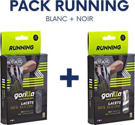 Pack 2 paires lacets élastiques - RUNNING