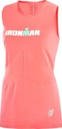 Camiseta de Tirantes Compressport Mujer IronMan Seaside Coral