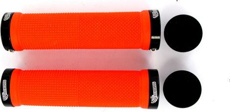 SB3 Pair of KHEOPS Lock On Grips Orange Black