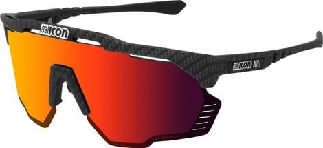 Scicon Sports Aeroshade Kunken Lunettes De Soleil De Performance Sportive (Scnpp Multimorror Rouge/Compagnon De Carbone)