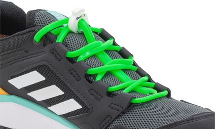 Lacets Elastiques Trail Confort Optimal en Silicone  - vert fluo