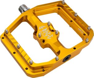 Pairs of Burgtec Penthouse Flat MK5 B-Rage Edition Pedals - Bullion Gold / Or