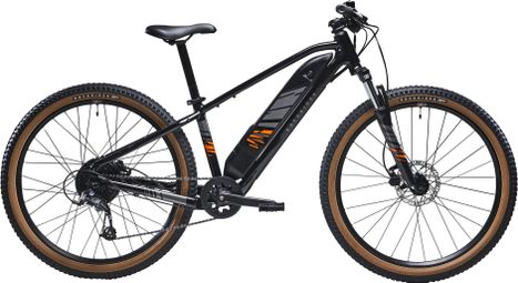 Bicicleta eléctrica de montaña semirrígida Rockrider E ST 500 26'' para niños de 9 a 12 años, color negro - Producto reacondicionado
