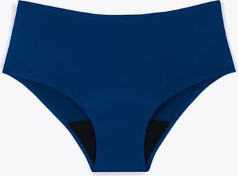 Shorty Menstruel pour Ados - Flux moyen - Bleu Nuit