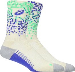 Asics Performance Run Crew Socken Weiß/Grün/Violett