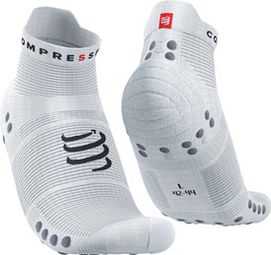 Coppia di calzini Compressport Pro Racing v4.0 Run Low White