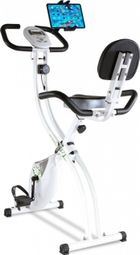 Vélo d'appartement pliable Dossier. Back Fit + Support pour tablette/smartphone