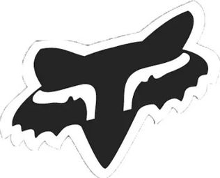 Fox Fox Head Sticker 1,75 '' Schwarz