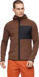 Sudadera polar Mammut Tamaro ML con capucha, marrón, para hombre