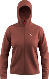 Salewa Puez Rocca Vrouwen Fleece Jas Rood