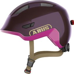 Casque Enfant Abus Smiley 3.0 Ace LED Violet Royal