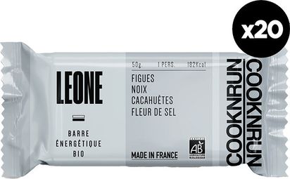 Barres énergétiques bio Léone | Figues  Noix  Cacahuètes et Fleur de Sel x20