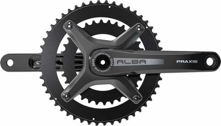 Praxis ALBA-GR crankstel Aluminium 48-32 Tanden 10/11/12V Zwart
