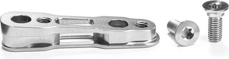 Titanium Adapter for Shimano Flat Mount 160 mm Rear Brake Caliper absoluteBLACK Gray