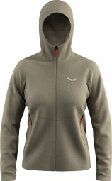 Dames Salewa Puez Rocca Fleecejas Groen