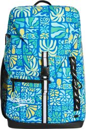 Speedo Team-rugzak 35 l, blauw/groen met print