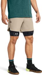 Under Armour Peak Woven Shorts Beige Heren